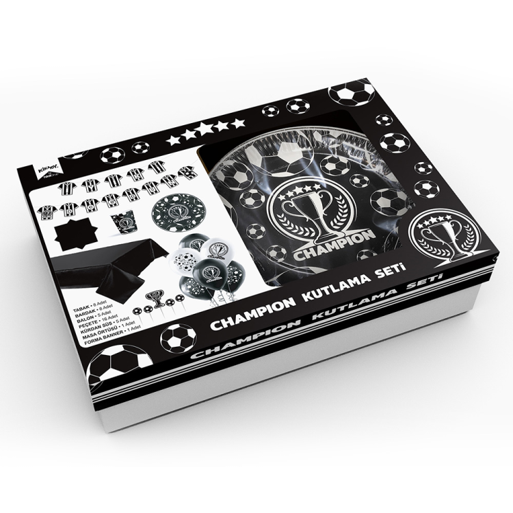 Champion Kutlama Seti -Siyah Beyaz- Champion Kutlama Seti -Siyah Beyaz-