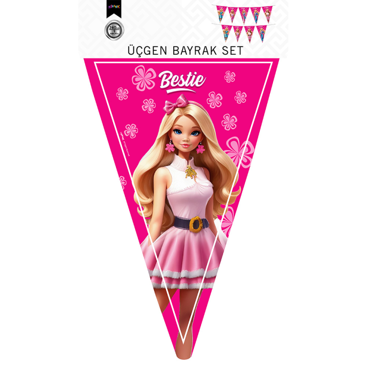 Üçgen Flama Süsleme Seti -Bestie-