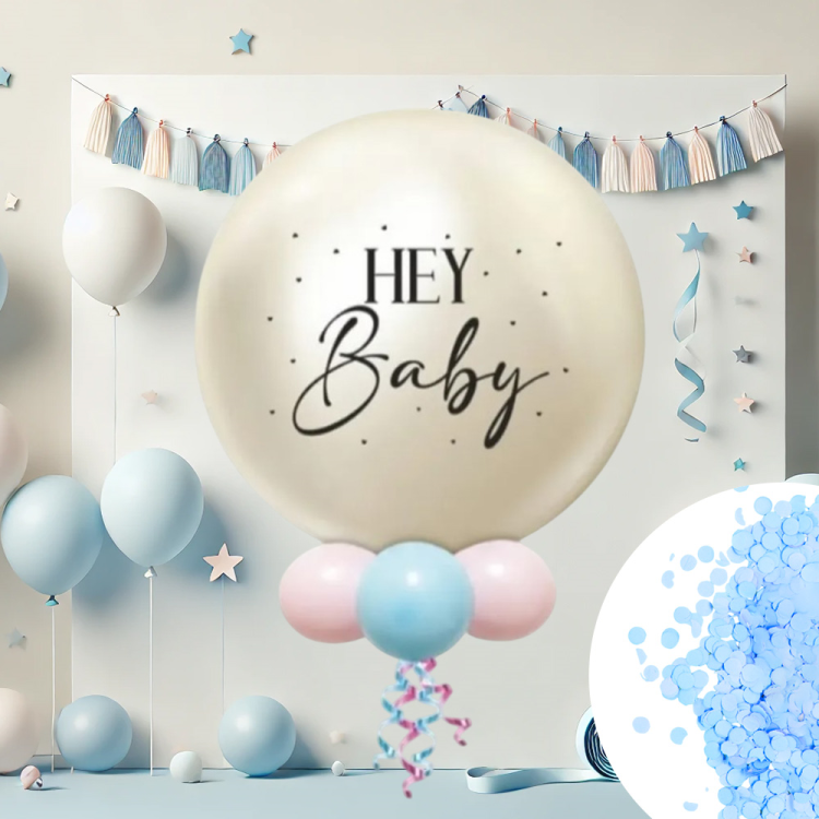 24 Cinsiyet Partisi Balon Kiti -Mirror White Gold & Blue- 24 Cinsiyet Partisi Balon Kiti -Mirror White Gold & Blue-