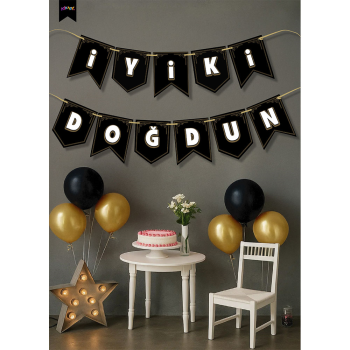 İyi ki Doğdun Harf Afiş -Siyah- İyi ki Doğdun Harf Afiş -Siyah-