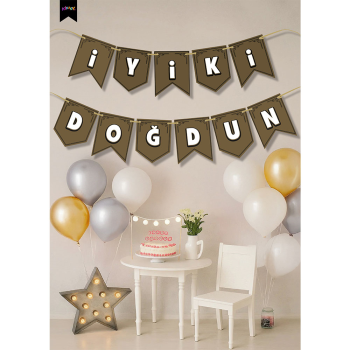 İyi ki Doğdun Harf Afiş -Altın- İyi ki Doğdun Harf Afiş -Altın-