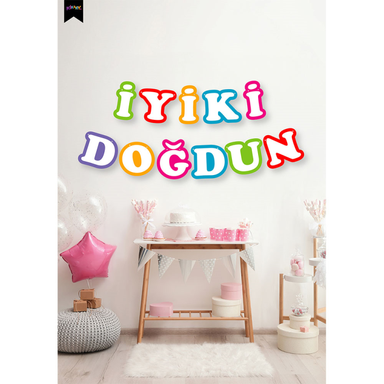 İyi ki Doğdun Harf Afiş -Rainbow Renkler- İyi ki Doğdun Harf Afiş -Rainbow Renkler-