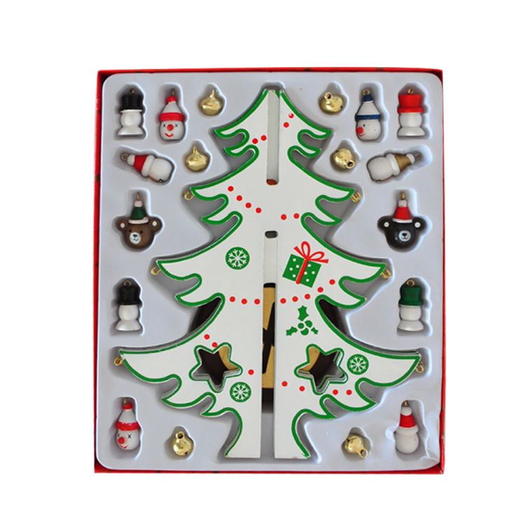 Yılbaşı Ahşap Dekor 24cm -Çam Ağacı Beyaz- Yılbaşı Ahşap Dekor 24cm -Çam Ağacı Beyaz-