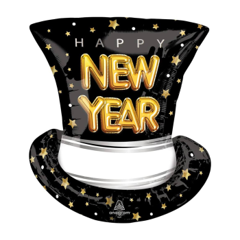 Folyo Balon 63cm New Year Şapka -XTS_YX448- Folyo Balon 63cm New Year Şapka -XTS_YX448-