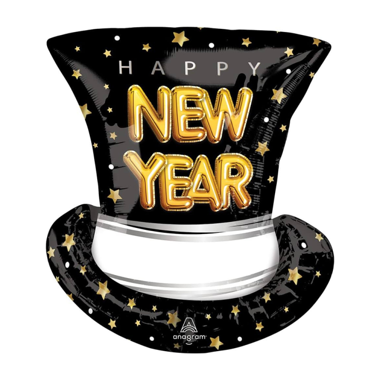 Folyo Balon 63cm New Year Şapka -XTS_YX448- Folyo Balon 63cm New Year Şapka -XTS_YX448-