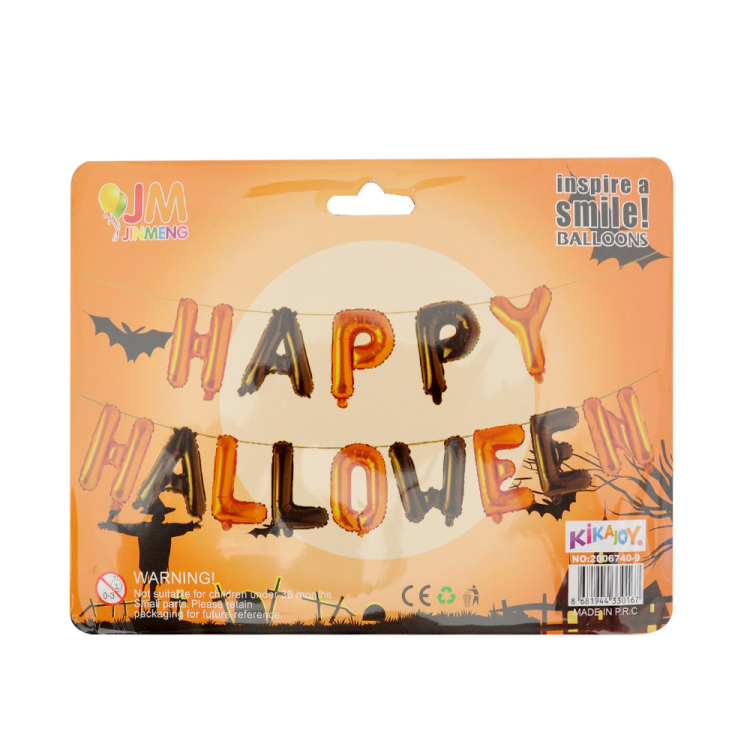 Halloween Folyo Balon Banner - Hpy Hlw Yazı- Halloween Folyo Balon Banner - Hpy Hlw Yazı-