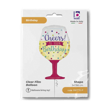 34" Grabo Folyo Balon Paketli -Cheers to Your Birthday- 34" Grabo Folyo Balon Paketli -Cheers to Your Birthday-