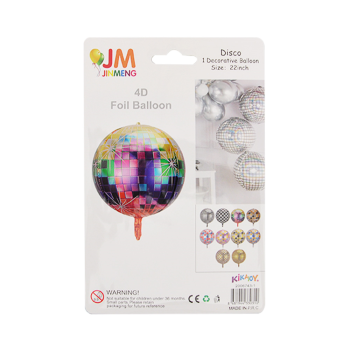 22" Disko Topu Folyo Balon -Çok Renkli- 22" Disko Topu Folyo Balon -Çok Renkli-