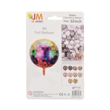 32" Disko Topu Folyo Balon -Çok Renkli- 32" Disko Topu Folyo Balon -Çok Renkli-