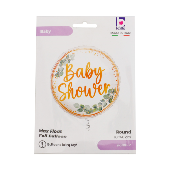 18" Grabo Folyo Balon -Baby Shower Eucalyptus- 18" Grabo Folyo Balon -Baby Shower Eucalyptus-