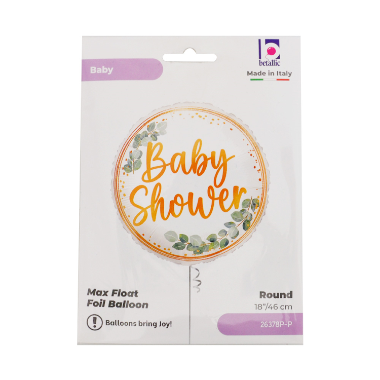 18 Grabo Folyo Balon -Baby Shower Eucalyptus- 18 Grabo Folyo Balon -Baby Shower Eucalyptus-