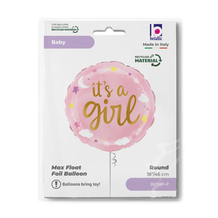 18 Grabo Folyo Balon -Its A Girl Stars & Clouds- 18 Grabo Folyo Balon -Its A Girl Stars & Clouds-