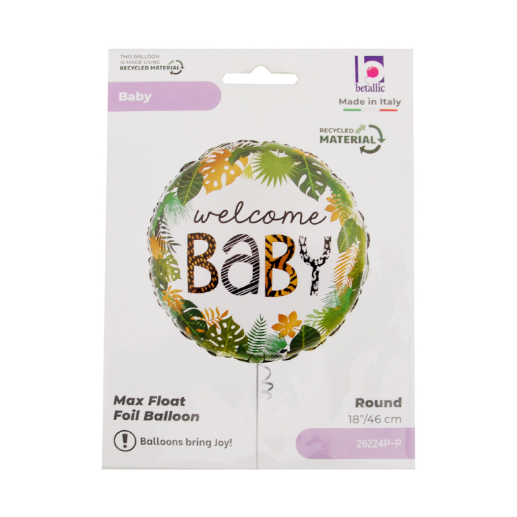 18 Grabo Folyo Balon -Jungle Welcome Baby- 18 Grabo Folyo Balon -Jungle Welcome Baby-