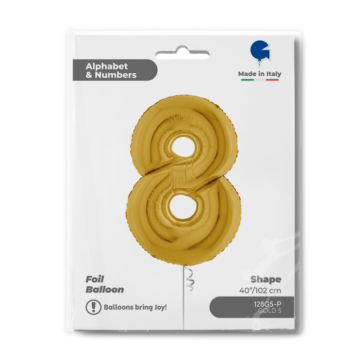 40 Grabo Rakam Folyo Balon Altın -8- 40 Grabo Rakam Folyo Balon Altın -8-