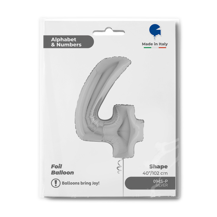 40 Grabo Rakam Folyo Balon Gümüş -4- 40 Grabo Rakam Folyo Balon Gümüş -4-