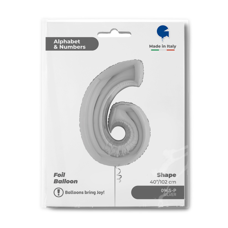 40 Grabo Rakam Folyo Balon Gümüş -6- 40 Grabo Rakam Folyo Balon Gümüş -6-