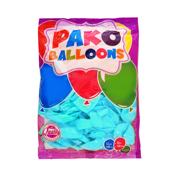 12 Pako Pastel Balon 100lü -Mavi- 12 Pako Pastel Balon 100lü -Mavi-