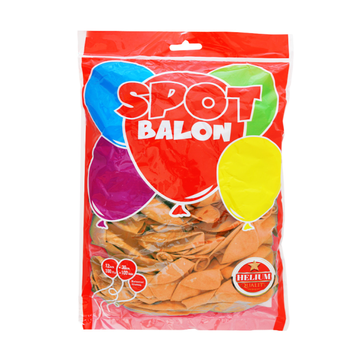 12 Spot Pastel Balon 100lü -Turuncu- 12 Spot Pastel Balon 100lü -Turuncu-