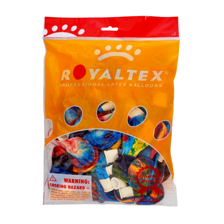 12 Royaltex Pastel Balon 50li -Mermer Desen- 12 Royaltex Pastel Balon 50li -Mermer Desen-