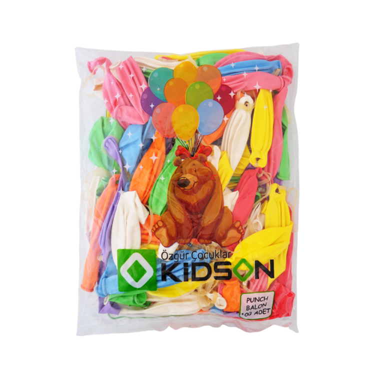 Punch Balon Baskısız 100lü -Karışık- Punch Balon Baskısız 100lü -Karışık-