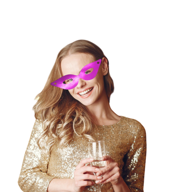 Metalize Karton Maske 12li