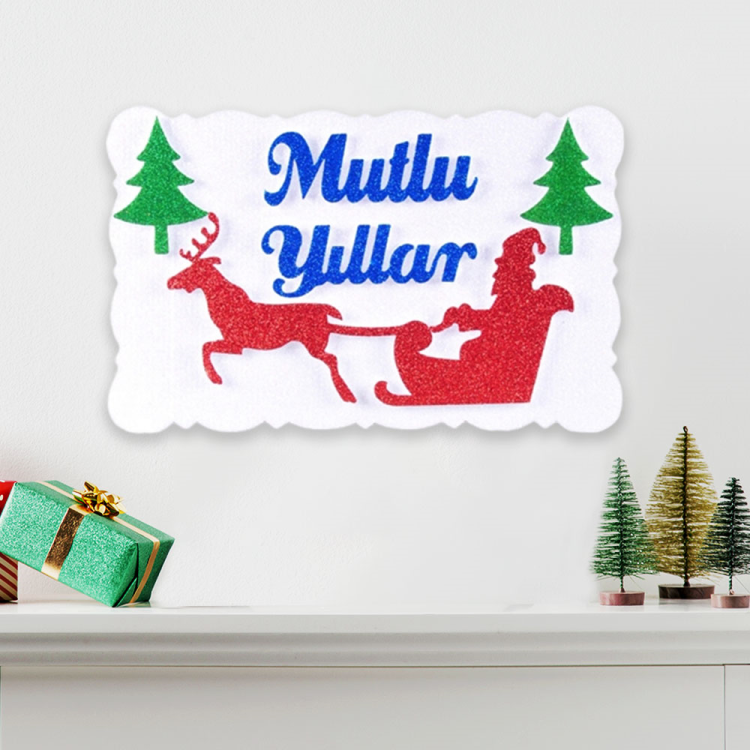 Strafor Süs Geyikli Mutlu Yıllar Strafor Süs Geyikli Mutlu Yıllar