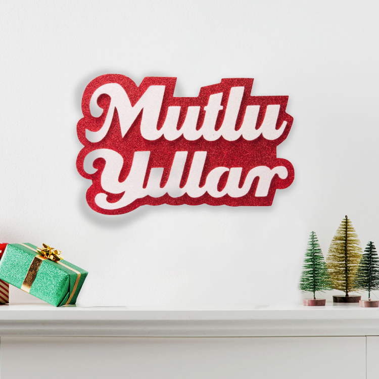 Strafor Süs Gölgeli Mutlu Yıllar Strafor Süs Gölgeli Mutlu Yıllar