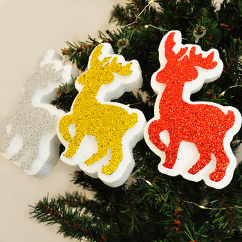 Strafor Süs Geyik Figürlü 3lü 16cm Strafor Süs Geyik Figürlü 3lü 16cm