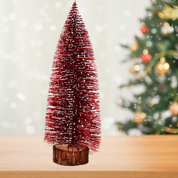 30cm Simli Dekor Çam -Kırmızı- 30cm Simli Dekor Çam -Kırmızı-