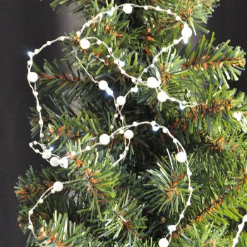 Yılbaşı Pilli Led Beyaz Işık -İnci Tanesi- Yılbaşı Pilli Led Beyaz Işık -İnci Tanesi-