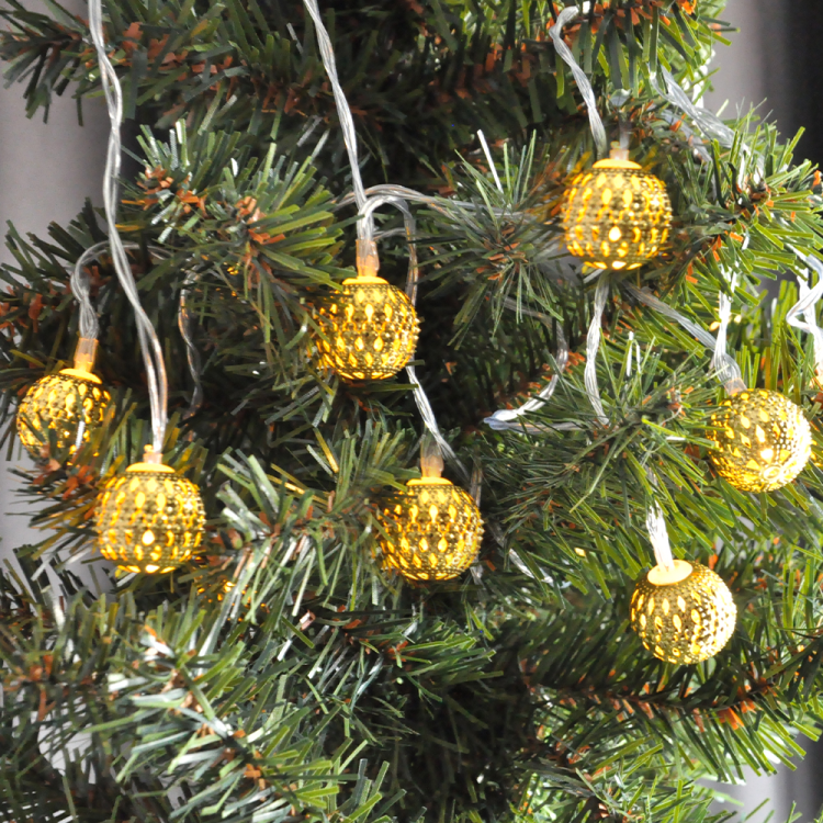 Yılbaşı Pilli Figürlü Led Işık 3mt -Top- Yılbaşı Pilli Figürlü Led Işık 3mt -Top-