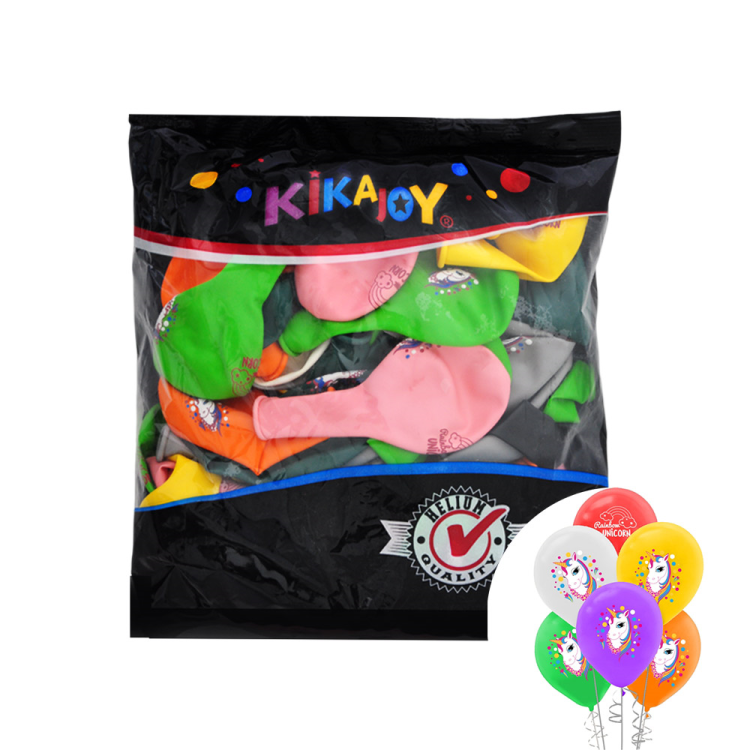 12 Pastel Baskılı Balon 100lü -Rainbow Unicorn- 12 Pastel Baskılı Balon 100lü -Rainbow Unicorn-