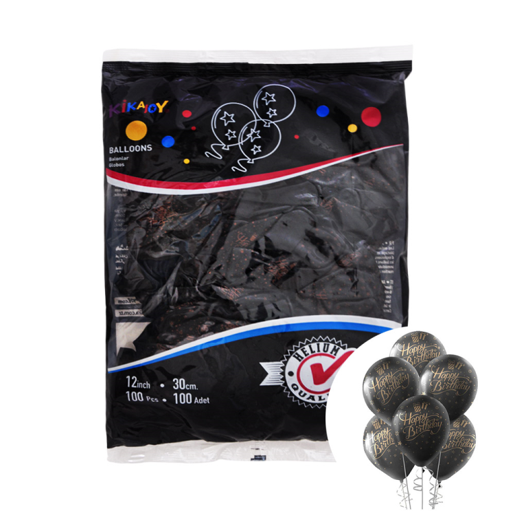 12 Pastel Balon Çepeçevre Baskılı100lü -Syh.Alt.Happy Birthday 12 Pastel Balon Çepeçevre Baskılı100lü -Syh.Alt.Happy Birthday