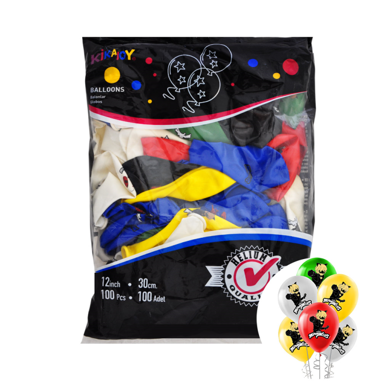 12 Pastel Baskılı Balon -Miraculous- 12 Pastel Baskılı Balon -Miraculous-