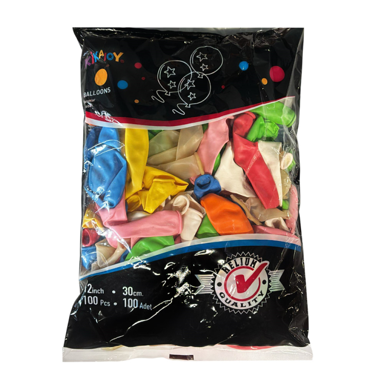 12 Eco Pastel Balon 100lü -Karışık- 12 Eco Pastel Balon 100lü -Karışık-