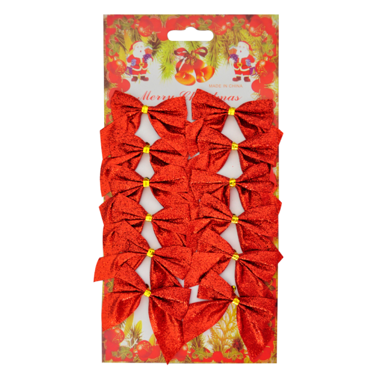 Yılbaşı Ağaç Süsü Simli Fiyonk 12li Yılbaşı Ağaç Süsü Simli Fiyonk 12li