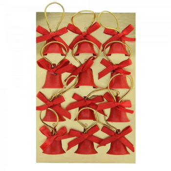 Yılbaşı Ağaç Süsü Süslü Çan 12li -Item Kod:1305- Yılbaşı Ağaç Süsü Süslü Çan 12li -Item Kod:1305-