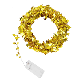 Yılbaşı Pilli Led Gün Işığı -Altın Yıldız- Yılbaşı Pilli Led Gün Işığı -Altın Yıldız-