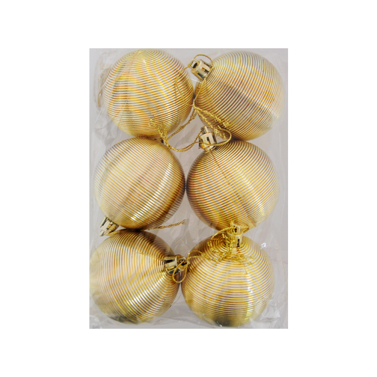 6cm Ağaç Süsleme Topu 6lı -Mat Altın-