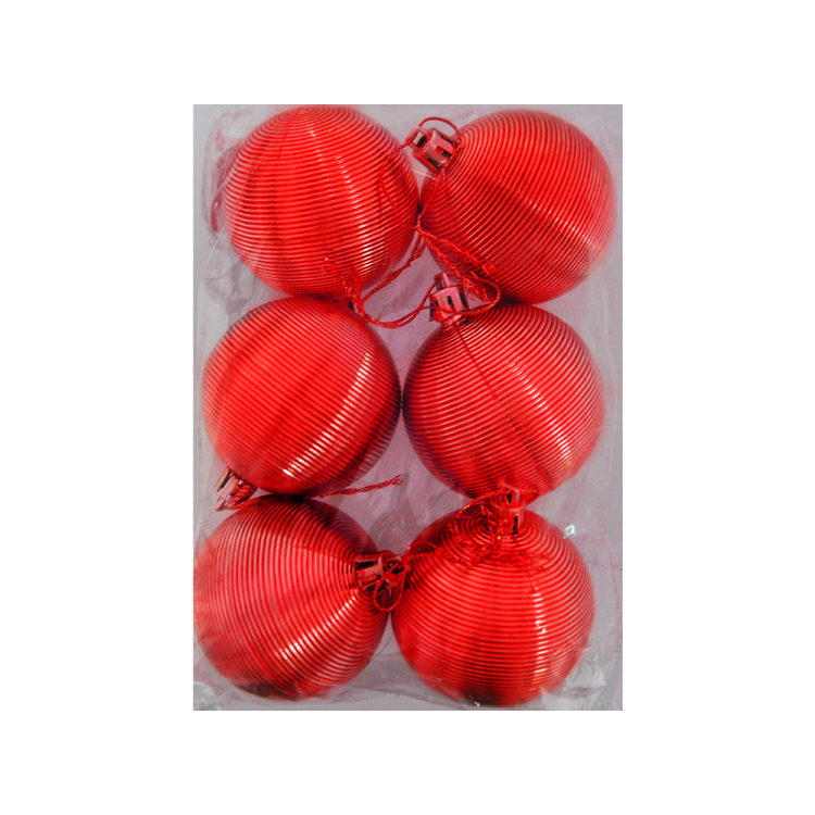 6cm Ağaç Süsleme Topu 6lı -Mat Kırmızı- 6cm Ağaç Süsleme Topu 6lı -Mat Kırmızı-