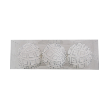 8cm Yılbaşı Ağaç Süsleme Topu 3lü Pvc Kutu 8cm Yılbaşı Ağaç Süsleme Topu 3lü Pvc Kutu