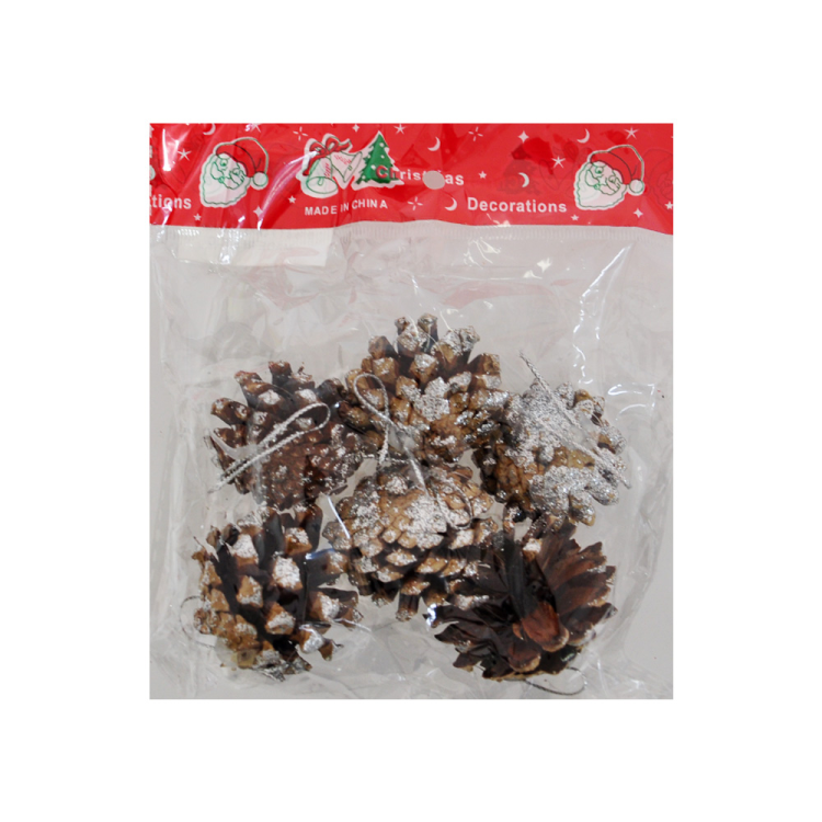 Yılbaşı Ağaç Süsü Kozalak 4cm 6lı Yılbaşı Ağaç Süsü Kozalak 4cm 6lı