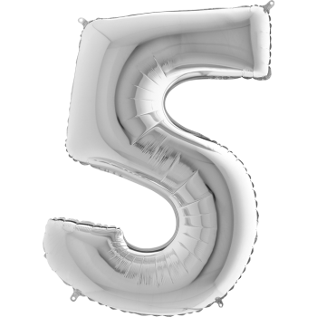 Grabo Rakam Folyo Balon 40" Gümüş -5- Grabo Rakam Folyo Balon 40" Gümüş -5-