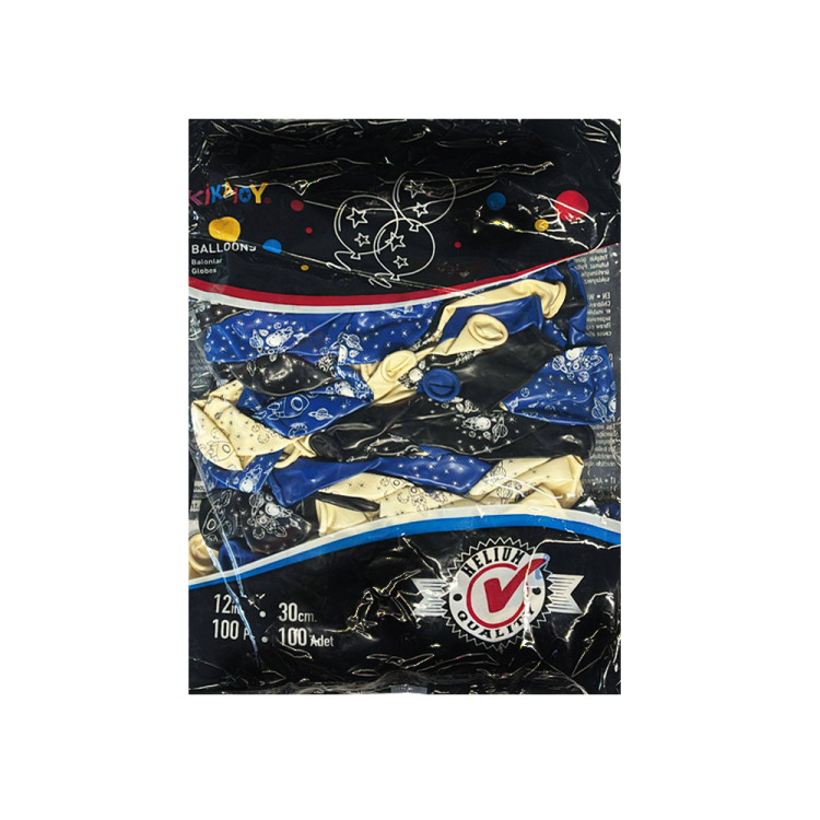 12 Pastel Balon Çepeçevre Baskılı100lü -Rocket Space- 12 Pastel Balon Çepeçevre Baskılı100lü -Rocket Space-
