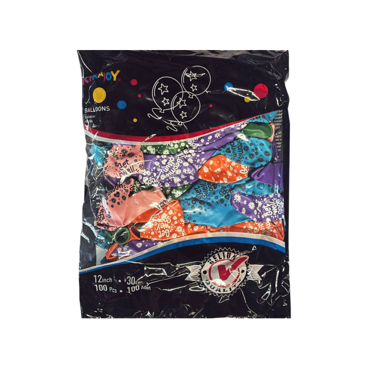 12 Pastel Balon Çepeçevre Baskılı100lü -Geçmiş Olsun- 12 Pastel Balon Çepeçevre Baskılı100lü -Geçmiş Olsun-