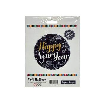 Folyo Balon 45cm Yıldızlı Happy New Y. -XTS_267- Folyo Balon 45cm Yıldızlı Happy New Y. -XTS_267-