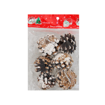 Yılbaşı Ağaç Süsü Kozalak 6cm 6lı Yılbaşı Ağaç Süsü Kozalak 6cm 6lı