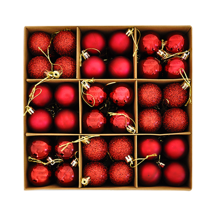 Yılbaşı Ağaç Süsleme Seti 72 Parça -Kırmızı- Yılbaşı Ağaç Süsleme Seti 72 Parça -Kırmızı-