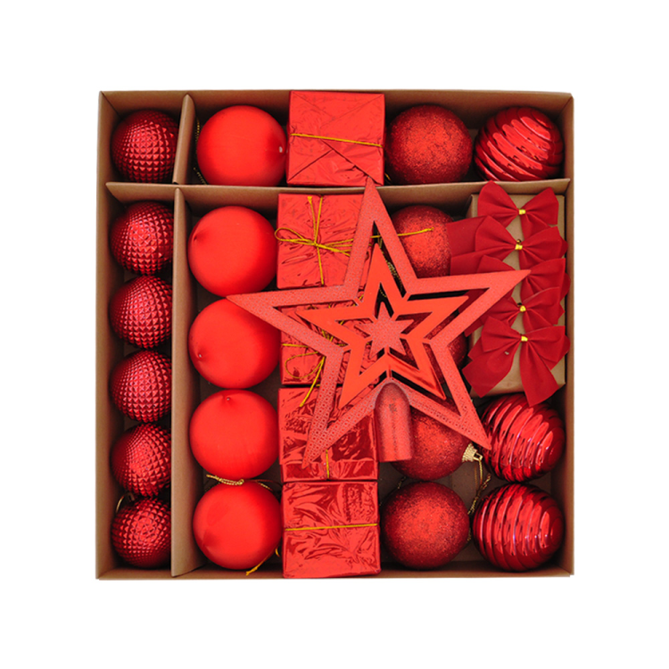 Yılbaşı Ağaç Süsleme Seti 29 Parça -Kırmızı-