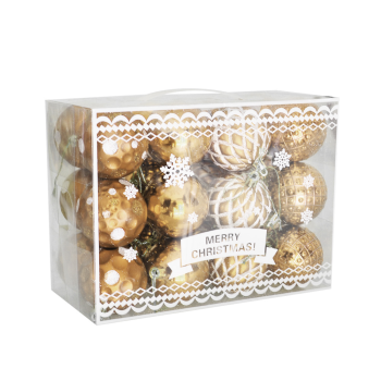 Yılbaşı Ağaç Süsleme Seti 24 Parça -Altın- Yılbaşı Ağaç Süsleme Seti 24 Parça -Altın-